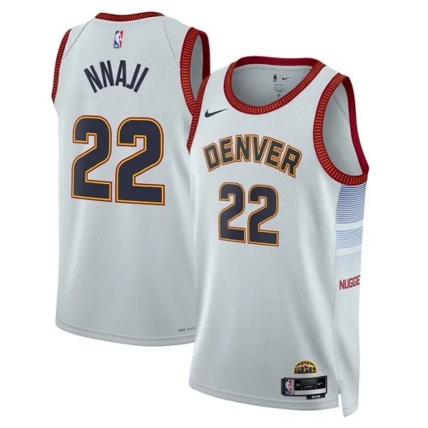 Nike Denver Nuggets Zeke Nnaji 22 Miesten Pelipaita City Edition 2022-23 Swingman Harmaa Nike Denver Nuggets Zeke Nnaji 22 Miesten Pelipaita City Edition 2022-23 Swingman Harmaa