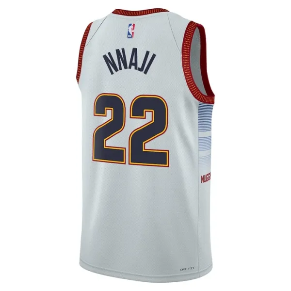 Nike Denver Nuggets Zeke Nnaji 22 Miesten Pelipaita City Edition 2022-23 Swingman Harmaa