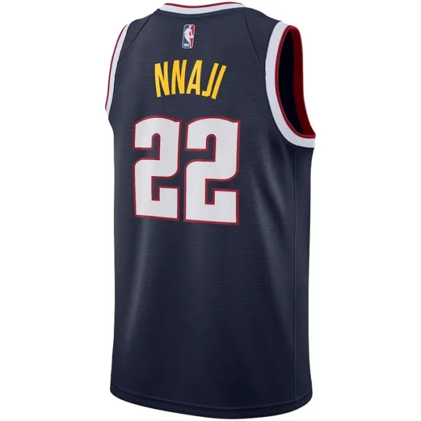 Nike Denver Nuggets Zeke Nnaji 22 Miesten Pelipaita Icon Edition Swingman Laivasto
