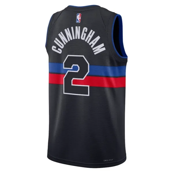Detroit Pistons Jordan Cade Cunningham 2 Miesten Pelipaita Statement Edition Swingman Musta