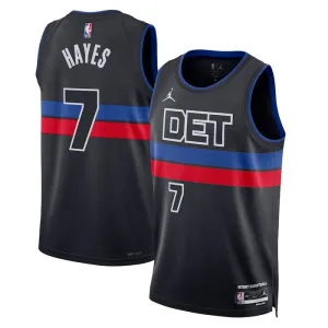 Detroit Pistons Jordan Killian Hayes 7 Miesten Pelipaita Statement Edition Swingman Musta
