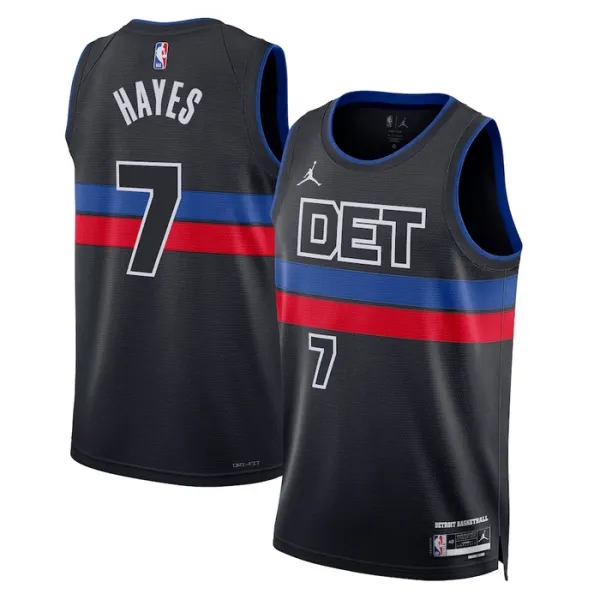 Detroit Pistons Jordan Killian Hayes 7 Miesten Pelipaita Statement Edition Swingman Musta Detroit Pistons Jordan Killian Hayes 7 Miesten Pelipaita Statement Edition Swingman Musta