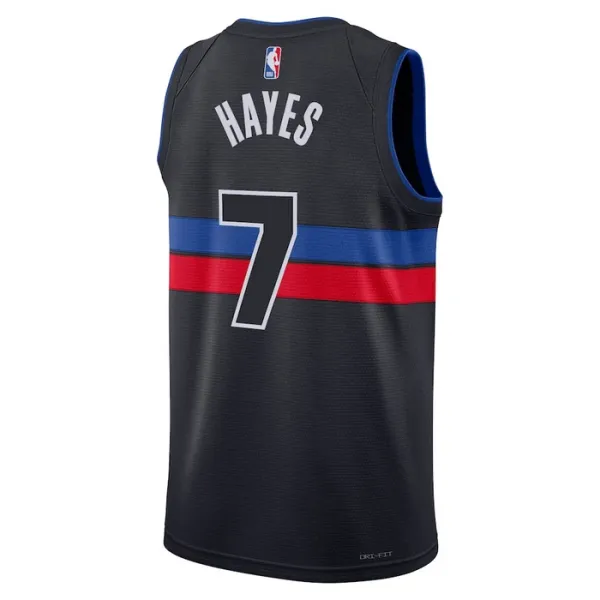 Detroit Pistons Jordan Killian Hayes 7 Miesten Pelipaita Statement Edition Swingman Musta
