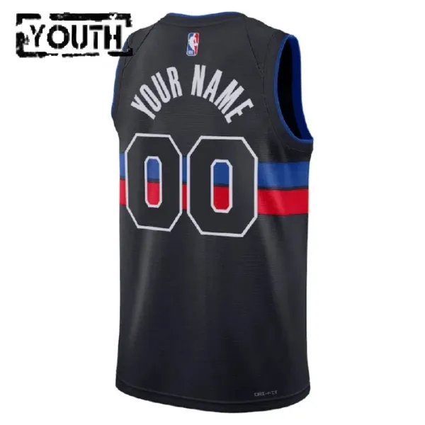Detroit Pistons Jordan Personoitava Lasten Pelipaita Statement Edition Swingman Musta