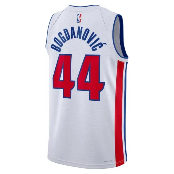 Nike Detroit Pistons Bojan Bogdanovic 44 Miesten Pelipaita Association Edition Swingman Valkoinen