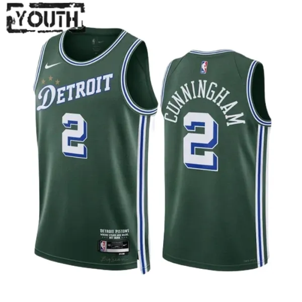 Nike Detroit Pistons Cade Cunningham 2 Lasten Pelipaita City Edition 2022-23 Swingman Vihreä Nike Detroit Pistons Cade Cunningham 2 Lasten Pelipaita City Edition 2022-23 Swingman Vihreä