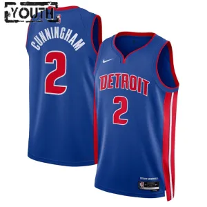 Nike Detroit Pistons Cade Cunningham 2 Lasten Pelipaita Icon Edition Swingman Sininen