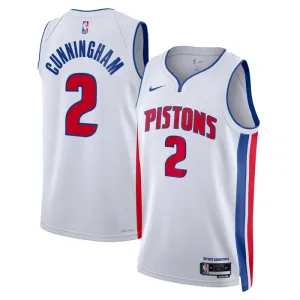Nike Detroit Pistons Cade Cunningham 2 Miesten Pelipaita Association Edition Swingman Valkoinen