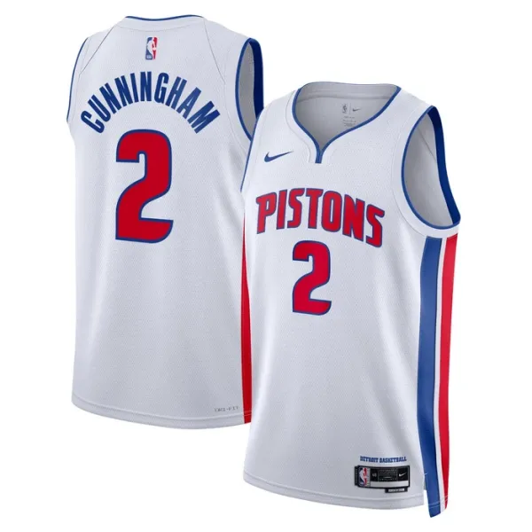 Nike Detroit Pistons Cade Cunningham 2 Miesten Pelipaita Association Edition Swingman Valkoinen Nike Detroit Pistons Cade Cunningham 2 Miesten Pelipaita Association Edition Swingman Valkoinen