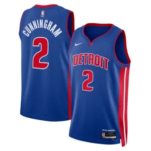Nike Detroit Pistons Cade Cunningham 2 Miesten Pelipaita Icon Edition Swingman Sininen
