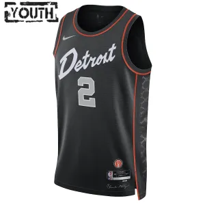 Nike Detroit Pistons Cade Cunningham Lasten Pelipaita City Edition 2023-24 Swingman Musta