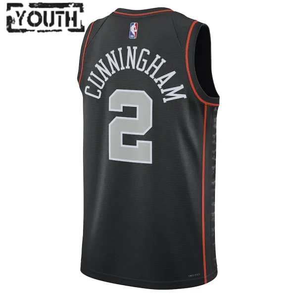 Nike Detroit Pistons Cade Cunningham Lasten Pelipaita City Edition 2023-24 Swingman Musta