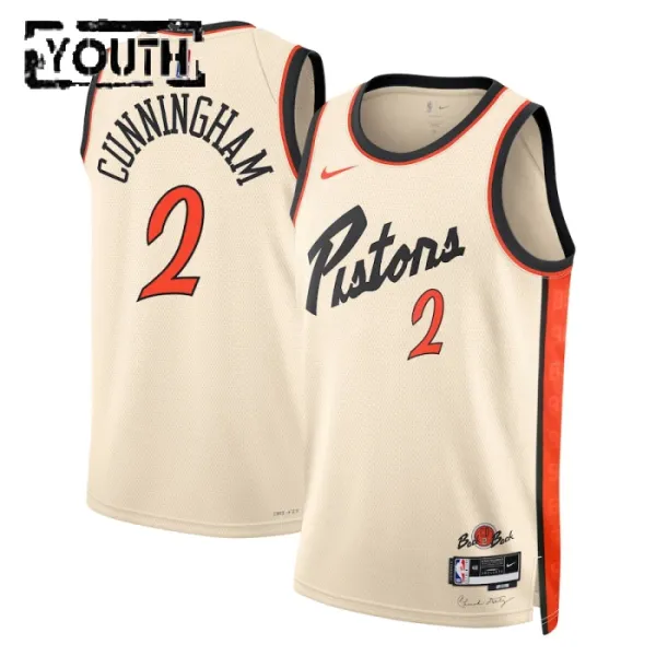 Nike Detroit Pistons Cade Cunningham Lasten Pelipaita City Edition 2024-25 Swingman Valkoinen Nike Detroit Pistons Cade Cunningham Lasten Pelipaita City Edition 2024-25 Swingman Valkoinen