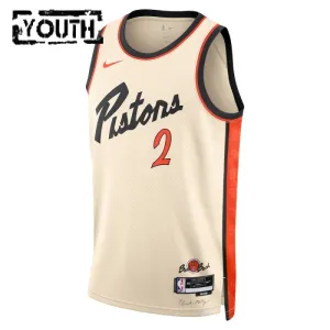 Nike Detroit Pistons Cade Cunningham Lasten Pelipaita City Edition 2024-25 Swingman Valkoinen