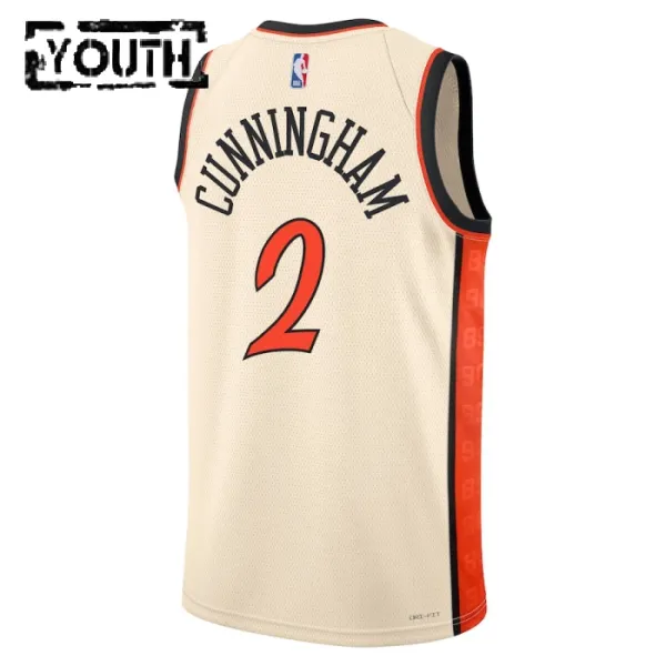 Nike Detroit Pistons Cade Cunningham Lasten Pelipaita City Edition 2024-25 Swingman Valkoinen
