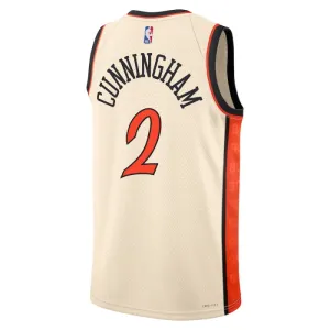 Nike Detroit Pistons Cade Cunningham Miesten Pelipaita City Edition 2024-25 Swingman Valkoinen