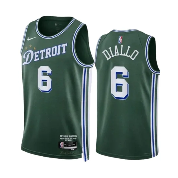 Nike Detroit Pistons Hamidou Diallo 6 Miesten Pelipaita City Edition 2022-23 Swingman Vihreä Nike Detroit Pistons Hamidou Diallo 6 Miesten Pelipaita City Edition 2022-23 Swingman Vihreä