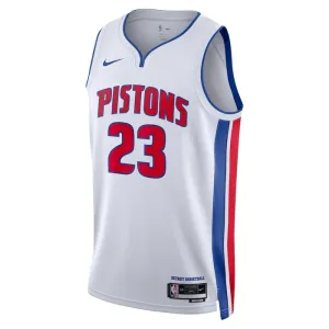 Nike Detroit Pistons Jaden Ivey 23 Miesten Pelipaita Association Edition Swingman Valkoinen