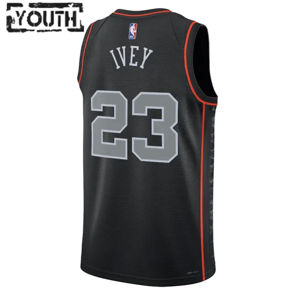 Nike Detroit Pistons Jaden Ivey Lasten Pelipaita City Edition 2023-24 Swingman Musta
