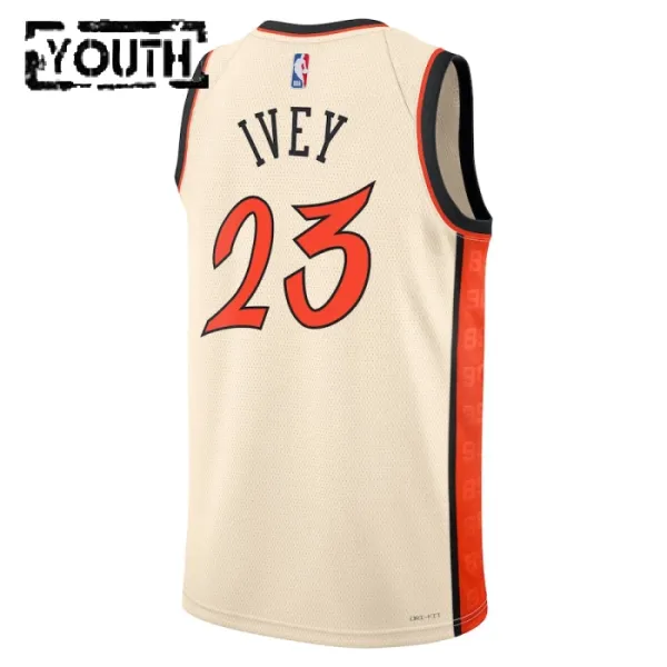 Nike Detroit Pistons Jaden Ivey Lasten Pelipaita City Edition 2024-25 Swingman Valkoinen
