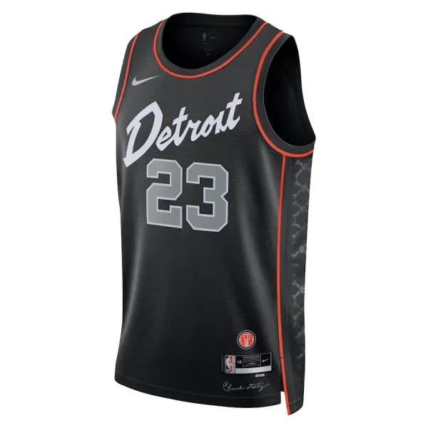 Nike Detroit Pistons Jaden Ivey Miesten Pelipaita City Edition 2023-24 Swingman Musta