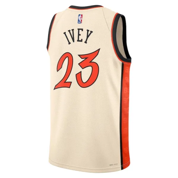 Nike Detroit Pistons Jaden Ivey Miesten Pelipaita City Edition 2024-25 Swingman Valkoinen