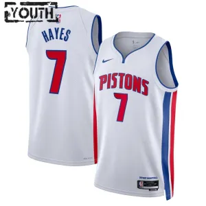 Nike Detroit Pistons Killian Hayes 7 Lasten Pelipaita Association Edition Swingman Valkoinen