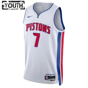 Nike Detroit Pistons Killian Hayes 7 Lasten Pelipaita Association Edition Swingman Valkoinen