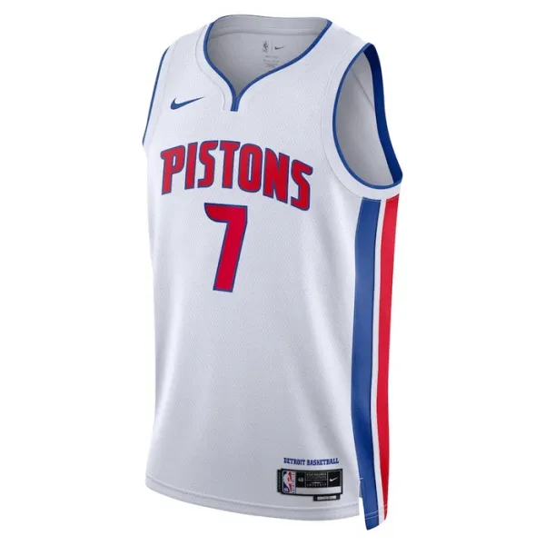 Nike Detroit Pistons Killian Hayes 7 Miesten Pelipaita Association Edition Swingman Valkoinen