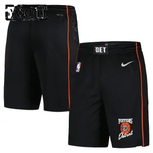 Nike Detroit Pistons Lasten Shortsit City Edition 2023-24 Swingman Musta