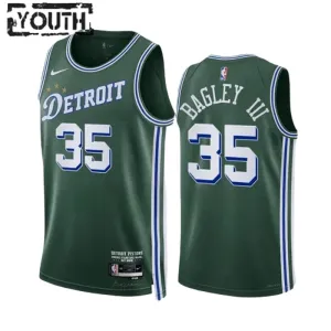 Nike Detroit Pistons Marvin Bagley III 35 Lasten Pelipaita City Edition 2022-23 Swingman Vihreä