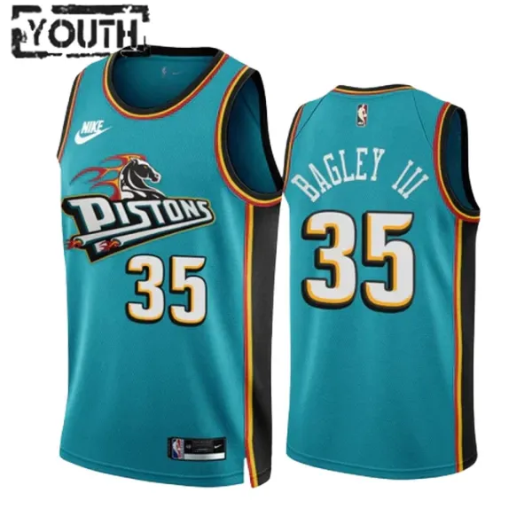 Nike Detroit Pistons Marvin Bagley III 35 Lasten Pelipaita Classic Edition 2022-23 Swingman Sinivihreä Nike Detroit Pistons Marvin Bagley III 35 Lasten Pelipaita Classic Edition 2022-23 Swingman Sinivihreä