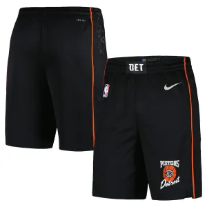Nike Detroit Pistons Miesten Shortsit City Edition 2023-24 Swingman Musta