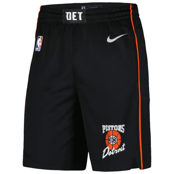 Nike Detroit Pistons Miesten Shortsit City Edition 2023-24 Swingman Musta