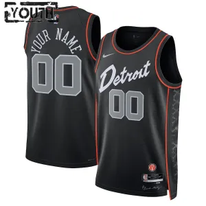 Nike Detroit Pistons Personoitava Lasten Pelipaita City Edition 2023-24 Swingman Musta