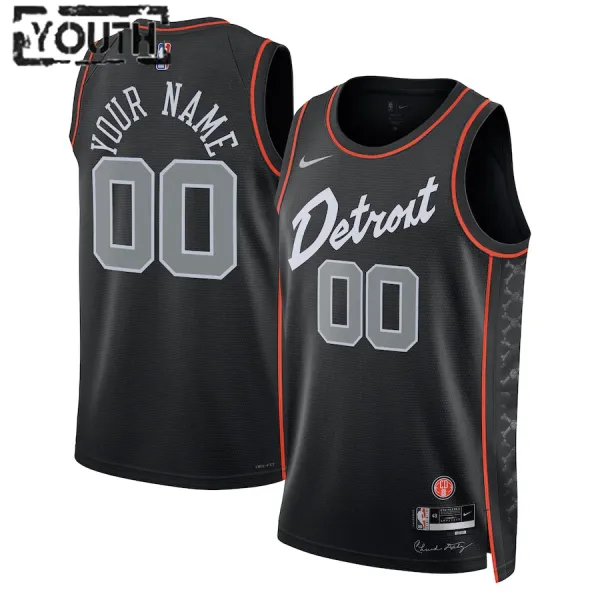 Nike Detroit Pistons Personoitava Lasten Pelipaita City Edition 2023-24 Swingman Musta Nike Detroit Pistons Personoitava Lasten Pelipaita City Edition 2023-24 Swingman Musta