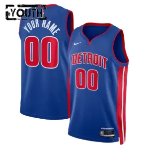 Nike Detroit Pistons Personoitava Lasten Pelipaita Icon Edition Swingman Sininen