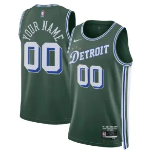 Nike Detroit Pistons Personoitava Miesten Pelipaita City Edition 2022-23 Swingman Vihreä