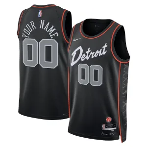 Nike Detroit Pistons Personoitava Miesten Pelipaita City Edition 2023-24 Swingman Musta