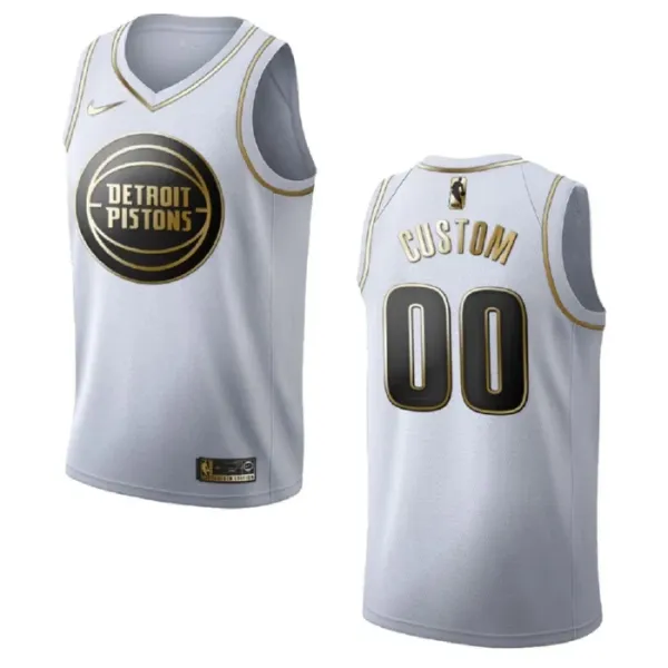 Nike Detroit Pistons Personoitava Miesten Pelipaita Golden Edition Swingman Valkoinen Nike Detroit Pistons Personoitava Miesten Pelipaita Golden Edition Swingman Valkoinen