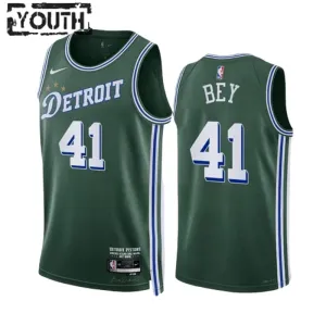 Nike Detroit Pistons Saddiq Bey 41 Lasten Pelipaita City Edition 2022-23 Swingman Vihreä