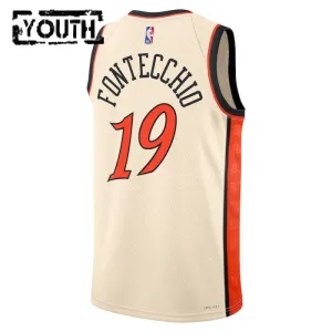 Nike Detroit Pistons Simone Fontecchio Lasten Pelipaita City Edition 2024-25 Swingman Valkoinen