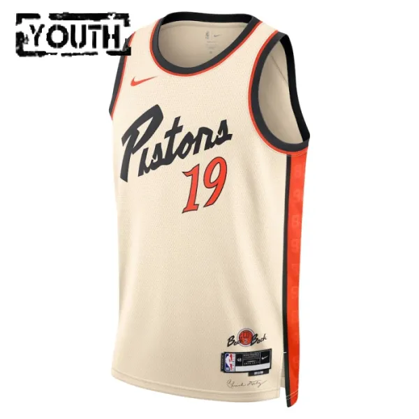 Nike Detroit Pistons Simone Fontecchio Lasten Pelipaita City Edition 2024-25 Swingman Valkoinen