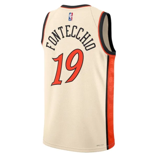 Nike Detroit Pistons Simone Fontecchio Miesten Pelipaita City Edition 2024-25 Swingman Valkoinen