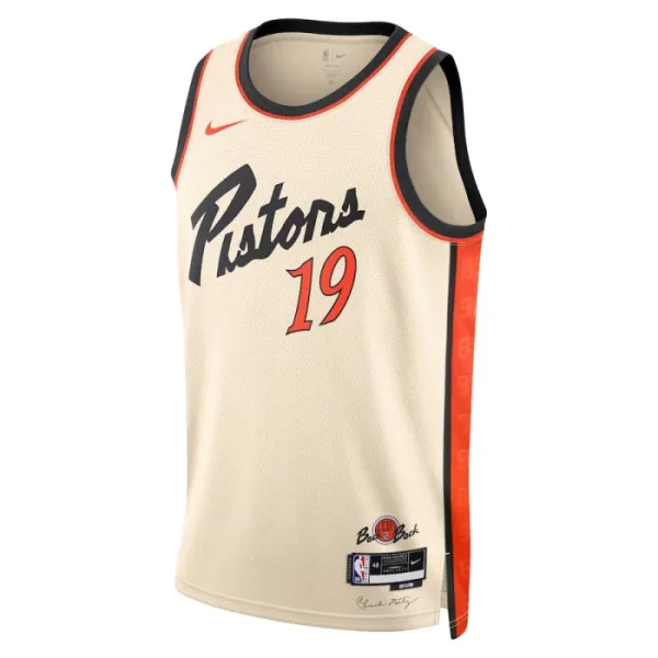 Nike Detroit Pistons Simone Fontecchio Miesten Pelipaita City Edition 2024-25 Swingman Valkoinen