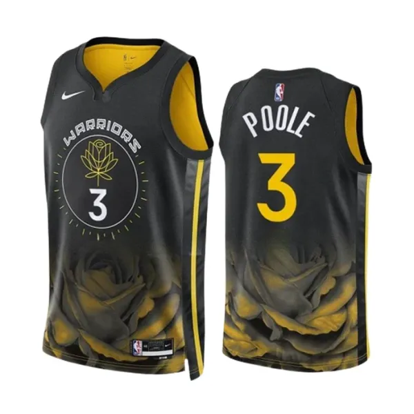 Golden State Warriors Jordan Poole 3 Miesten Pelipaita City Edition 2022-23 Swingman Musta Golden State Warriors Jordan Poole 3 Miesten Pelipaita City Edition 2022-23 Swingman Musta