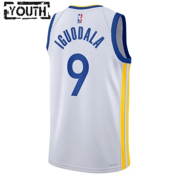 Nike Golden State Warriors Andre Iguodala 9 Lasten Pelipaita Association Edition Swingman Valkoinen