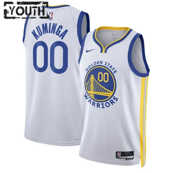 Nike Golden State Warriors Jonathan Kuminga 00 Lasten Pelipaita Association Edition Swingman Valkoinen Nike Golden State Warriors Jonathan Kuminga 00 Lasten Pelipaita Association Edition Swingman Valkoinen