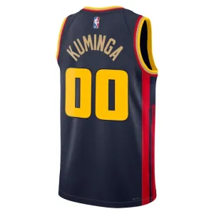 Nike Golden State Warriors Jonathan Kuminga Miesten Pelipaita City Edition 2024-25 Swingman Laivasto