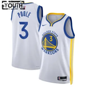 Nike Golden State Warriors Jordan Poole 3 Lasten Pelipaita Association Edition Swingman Valkoinen
